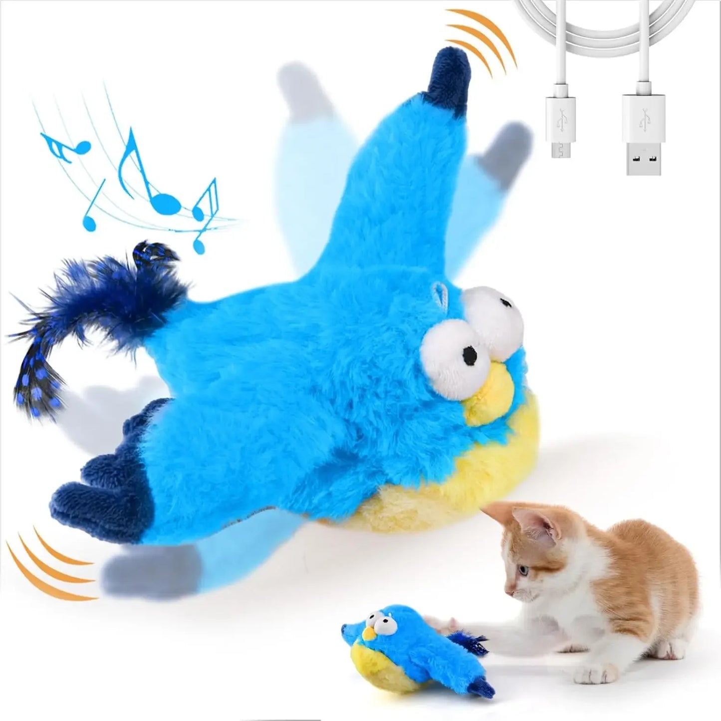 Juguete interactivo pájaro volador para gato